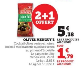 Super U OLIVES MENGUY'S offre