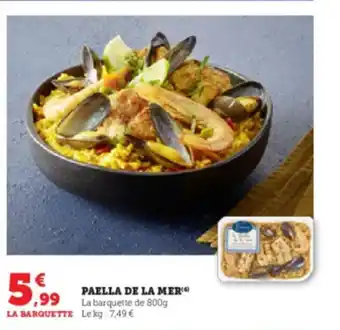 Super U PAELLA DE LA MER offre