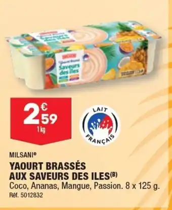 ALDI YAOURT BRASSÉS AUX SAVEURS DES ILES(B) offre