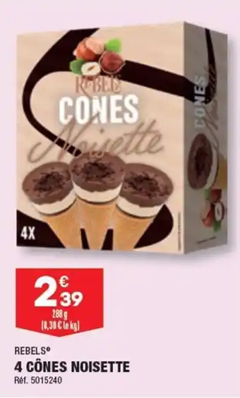 ALDI 4 CÔNES NOISETTE offre