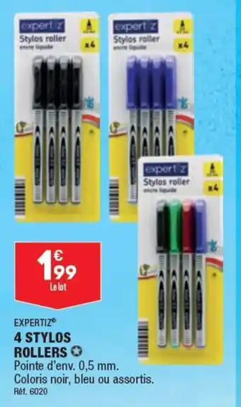 ALDI 4 STYLOS ROLLERS offre