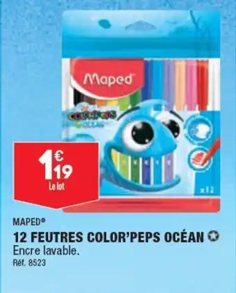 ALDI 12 FEUTRES COLOR'PEPS OCÉAN offre