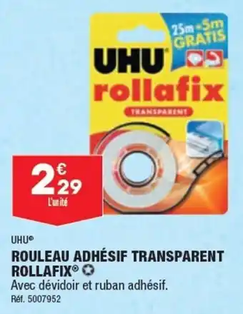 ALDI ROULEAU ADHÉSIF TRANSPARENT ROLLAFIX® offre