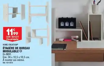 ALDI ÉTAGÈRE DE BUREAU MODULABLE offre