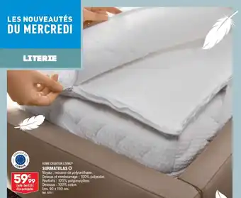 ALDI HOME CREATION LIVING SURMATELAS offre