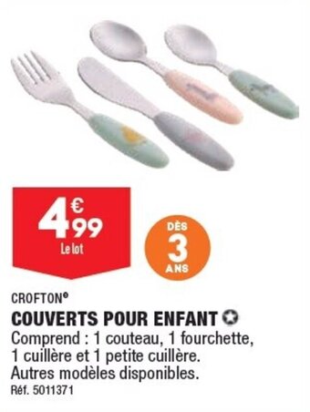 ALDI COUVERTS POUR ENFANT offre