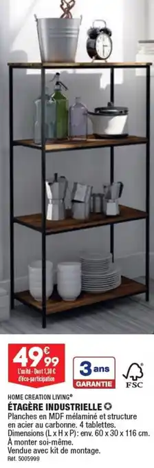ALDI ÉTAGÈRE INDUSTRIELLE offre