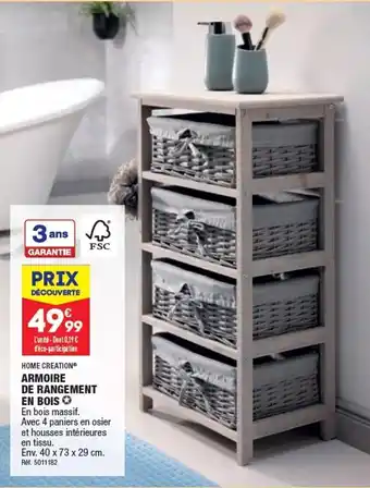 ALDI ARMOIRE DE RANGEMENT EN BOIS offre