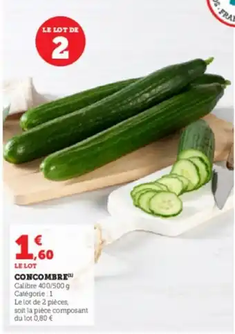 Hyper U CONCOMBRE Calibre 400/500g Catégorie: 1 offre