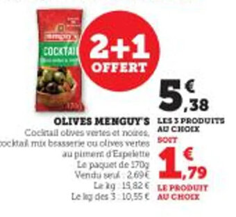 Hyper U OLIVES MENGUY'S offre