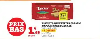 Hyper U BISCUITS GAUFRETTES CLASSIC NAPOLITANER LOACKER offre