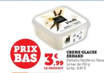 Hyper U CREME GLACEE ERHARD offre