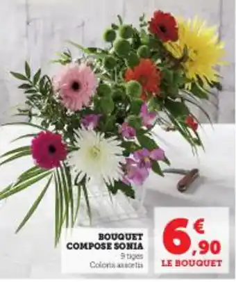 Hyper U BOUQUET COMPOSE SONIA 9 tiges offre