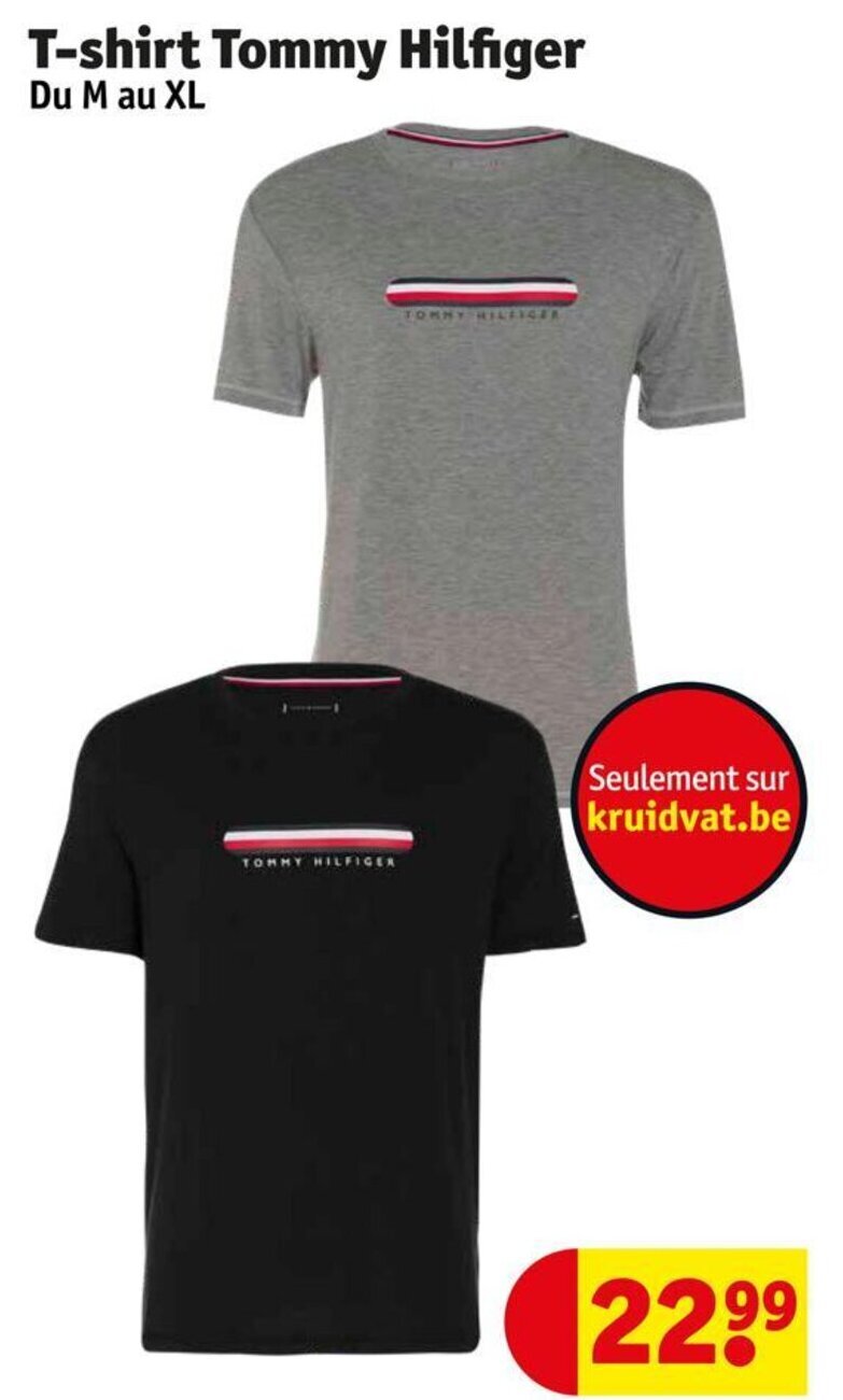 Promo Tshirt Tommy Hilfiger Du M au XL chez Kruidvat