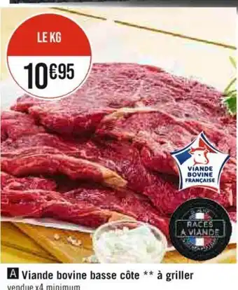 Casino Supermarchés Viande bovine basse côte ** à griller offre
