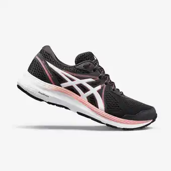 Promo Chaussure de running femme asics gel windhawk gris rose chez Decathlon