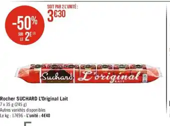 Casino Supermarchés Rocher SUCHARD L'Original Lait offre