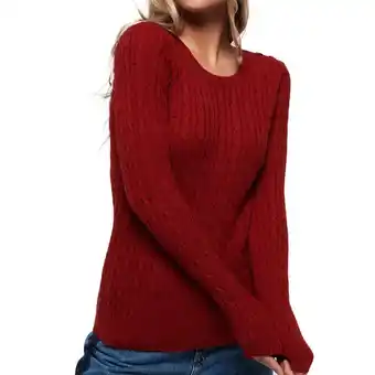 Decathlon Pull rouge femme superdry croyde cable knit offre