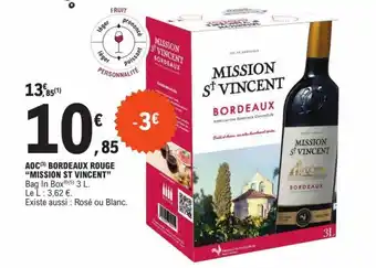 AOC (3) BORDEAUX ROUGE "MISSION ST VINCENT"