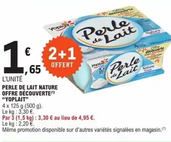 PERLE DE LAIT NATURE OFFRE DÉCOUVERTE(¹)