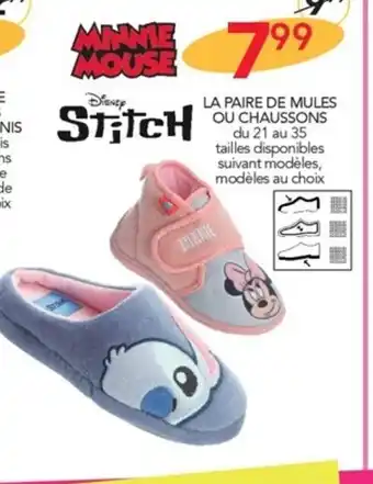 Stokomani LA PAIRE DE MULES OU CHAUSSONS du 21 au 35 tailles disponibles suivant modèles, modèles au choix offre