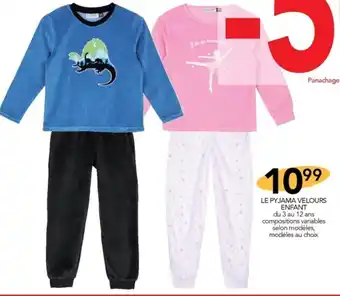 Stokomani LE PYJAMA VELOURS ENFANT offre