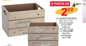 Stokomani LA CAGETTE EN BOIS offre