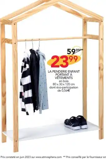 Stokomani LA PENDERIE ENFANT PORTANT À VÊTEMENTS offre