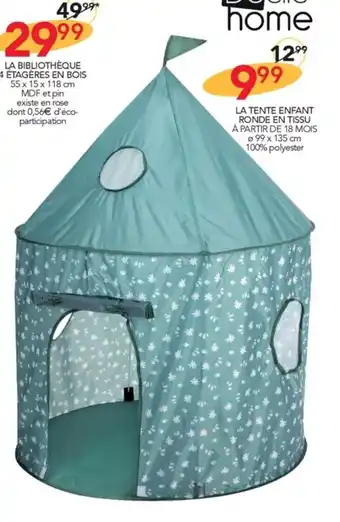 Stokomani LA TENTE ENFANT RONDE EN TISSU À PARTIR DE 18 MOIS ©99 x 135 cm 100% polyester offre