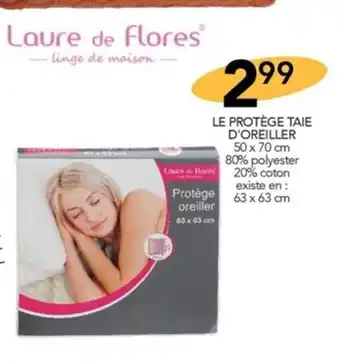 LE PROTĂGE TAIE D'OREILLER 50 x 70 cm 80% polyester 20% coton existe en: