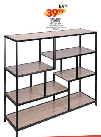Stokomani L'ÉTAGÈRE 4 ÉTAGES offre
