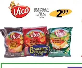 Stokomani LES 6 PAQUETS DE CHIPS GRILL offre