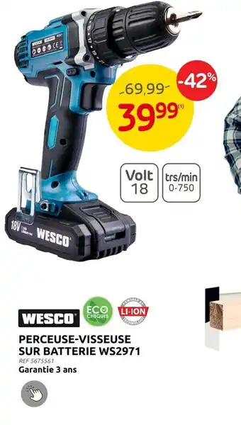 PERCEUSE-VISSEUSE SUR BATTERIE WS2971