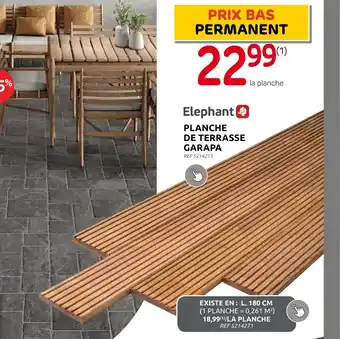 PLANCHE DE TERRASSE GARAPA