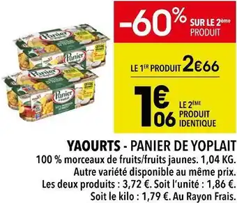 Supeco Yoplait yaourts - panier de yoplait offre