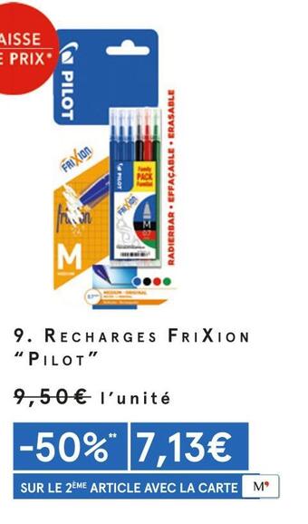 Monoprix Pilot recharges frixion offre