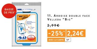 Monoprix Bic ardoise double face velleda offre
