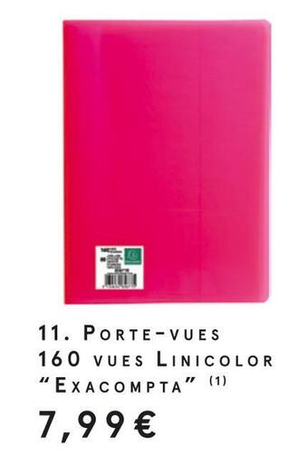 Monoprix Exacompta porte-vues 160 vues linicolor offre