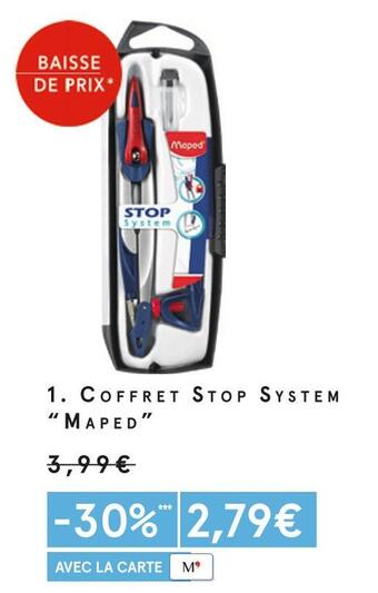Monoprix Maped coffret stop system offre