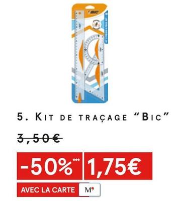 Monoprix Bic kit de traçage offre
