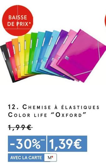 Monoprix Oxford chemise à élastiques color life offre