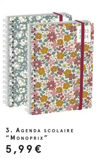 Monoprix Monoprix agenda scolaire offre