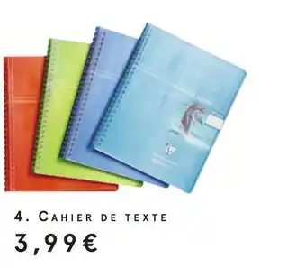 Monoprix Cahier de texte offre