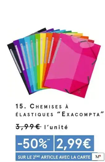 Exacompta chemises à élastiques