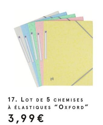 Monoprix Oxford lot de 5 chemises à élastiques offre