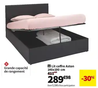 Conforama Lit coffre 140 cm aston offre