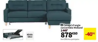 Conforama Canape d'angle convertible midland offre