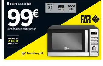 Conforama Far micro-ondes gril moge25900b offre