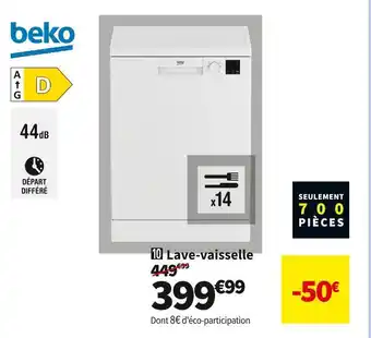 Beko lave-vaisselle lvv4438w