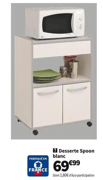 Conforama Desserte spoon blanc offre